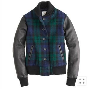 JCrew -Golden Bear leather and wool bomber